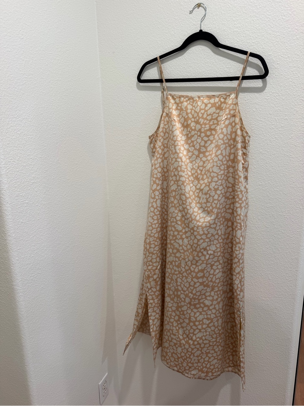 Unaffected: Pink Leopard Backless Dress with Slit